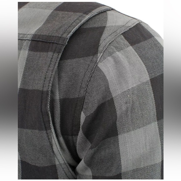 Milwaukee Performance Apparel Men's Aramid Checkered Plaid Biker Shirt size 3XL - Picture 8 of 14